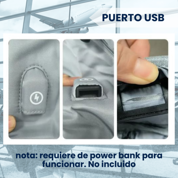 Mochila Viaje Carry On Viral Expandible Avion Notebook Usb - Imagen 9