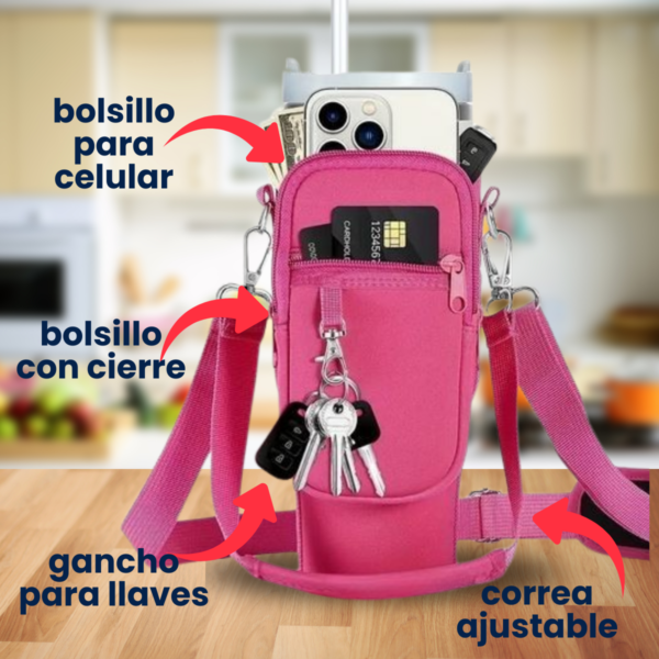 Funda Bandolera Neopreno Jarra Termica compatible con Stanley - Imagen 4