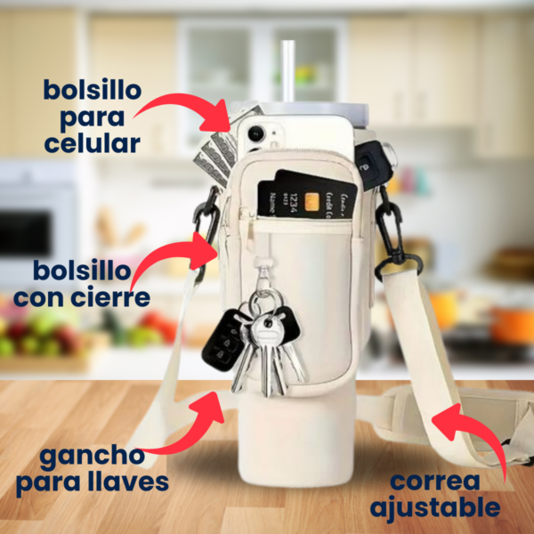Funda Bandolera Neopreno Jarra Termica compatible con Stanley - Imagen 5