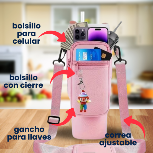 Funda Bandolera Neopreno Jarra Termica compatible con Stanley - Imagen 7