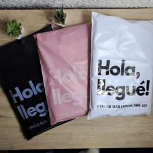 Bolsa adhesiva 30x40cm "Hola llegué"