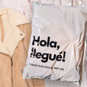 Bolsa adhesiva 40x60cm "Hola llegué"